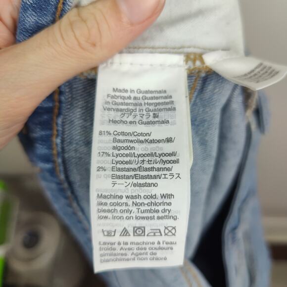 Madewell Classic Straight Jeans Women 35 Corson Medium Wash Distressed Plus Size - Picture 11 of 13